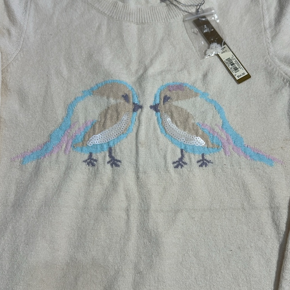 Lauren Conrad Bird Embellished Cream Sweater - Picture 3 of 7